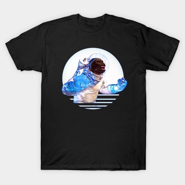 Space Ape With Diamond Hands T-Shirt by ChrisOConnell